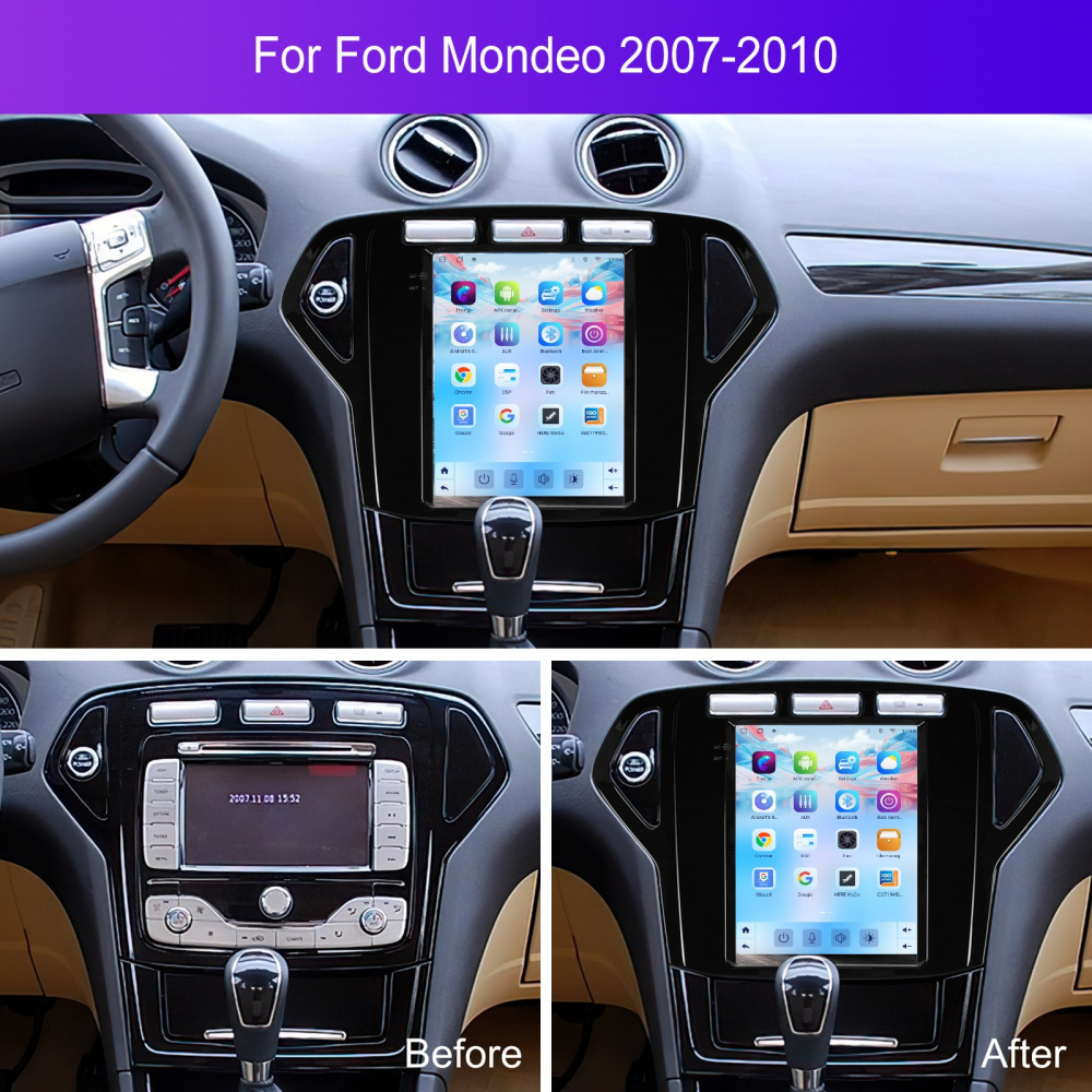 Navigatie Ford Mondeo (2007-2010) Tip Tesla, Android 12, 2GB RAM 32GB, DSP, CarPlay si Android Auto, ecran 9,7 inch [4]