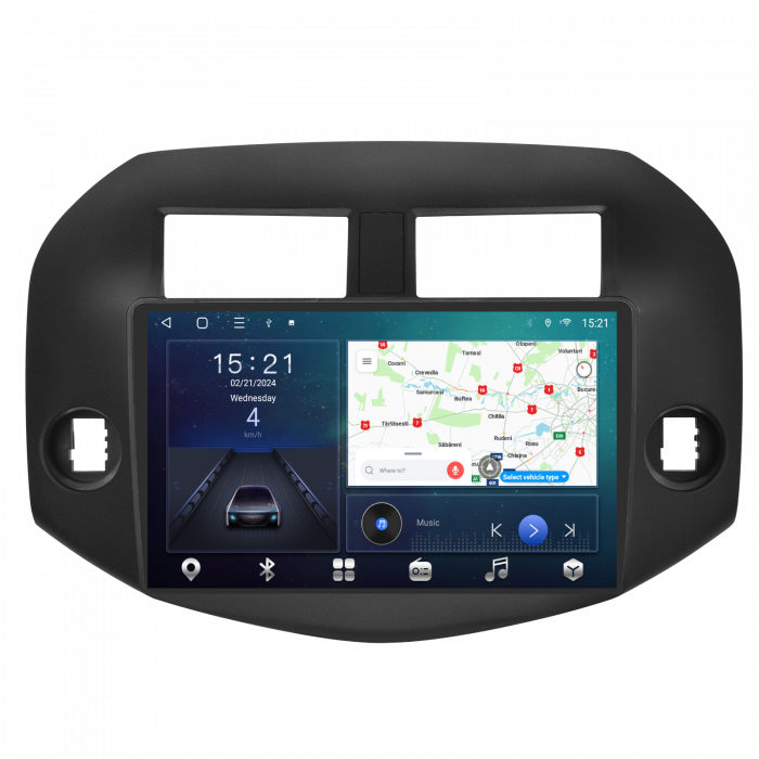 Navigatie Toyota RAV 4 III (2005-2013), Android 12, 4GB RAM 64GB, SLOT SIM 4G, DSP, Carplay si Android auto, ecran 9 inch [7]