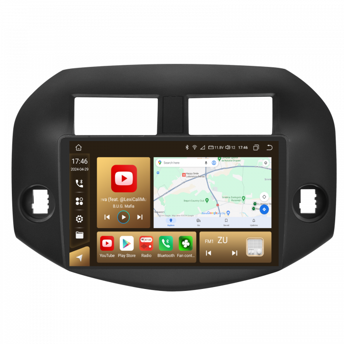 Navigatie Toyota RAV 4 III (2005-2013), Android 12, 8GB RAM 128GB, SLOT SIM 4G, DSP, Carplay si Android auto, ecran 9 inch [8]
