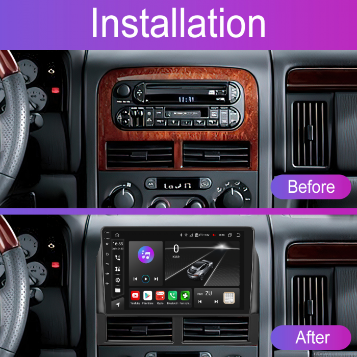 Navigatie Jeep Gran Cherokee (1998-2005), Android 12, 2GB RAM 32GB, DSP, Carplay si Android auto, ecran 9 inch [2]