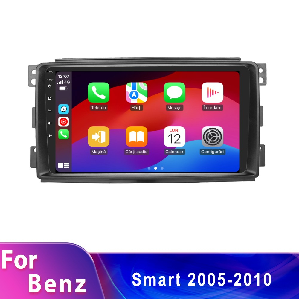 Navigatie Mercedes Benz Smart (2005-2010) cu Android, 2GB RAM 32GB ROM, DSP, ecran 9 Inch, Carplay si Android Auto [6]