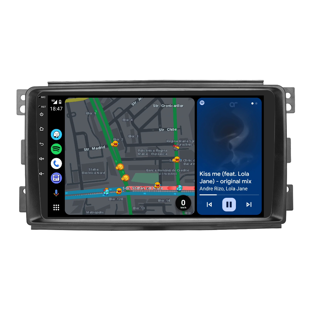 Navigatie Mercedes Benz Smart (2005-2010) cu Android, 2GB RAM 32GB ROM, DSP, ecran 9 Inch, Carplay si Android Auto [5]
