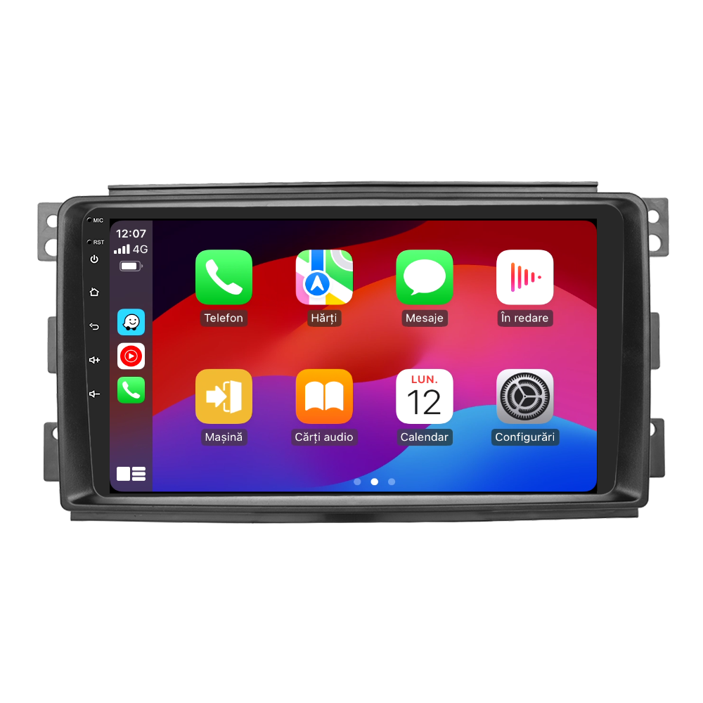 Navigatie Mercedes Benz Smart (2005-2010) cu Android, 8GB RAM 128GB ROM, cu SLOT SIM 4G, DSP, ecran 9 Inch, Carplay si Android Auto [3]
