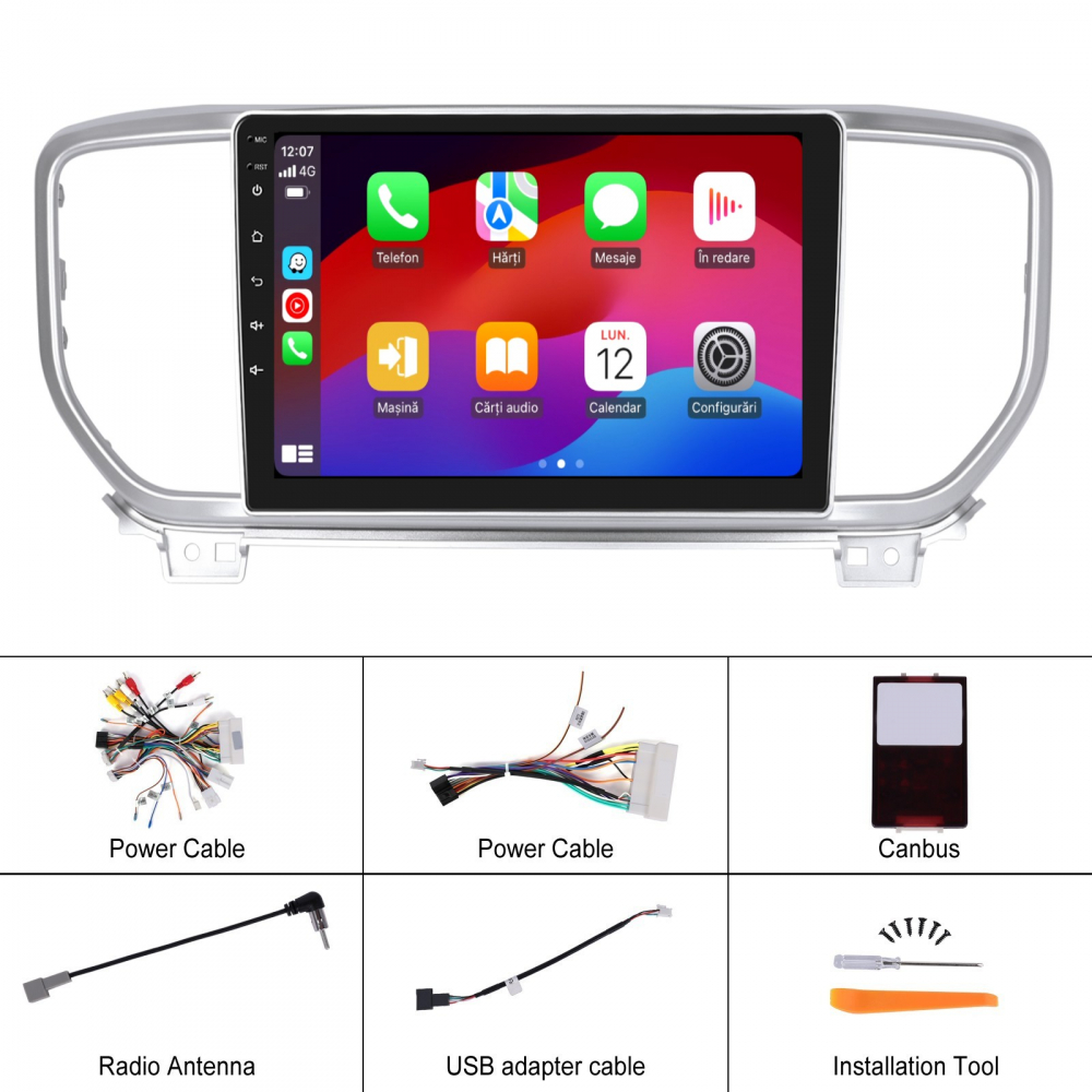Navigatie Kia KX5/Sportage R 2019 cu Android, 2GB RAM 32GB ROM, DSP, ecran 9 Inch, Carplay si Android Auto [7]