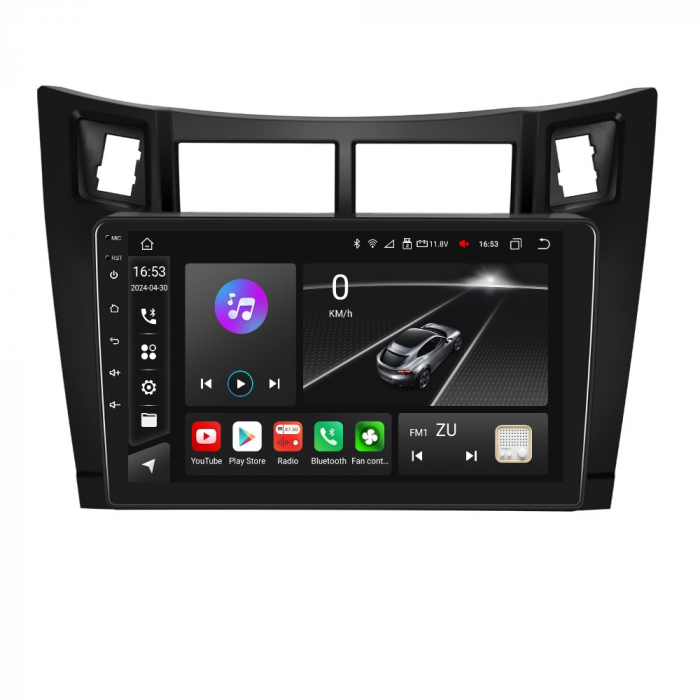 Navigatie Toyota Yaris (2006-2011), Android 12, 8GB RAM 128GB,SLOT SI 4G. DSP, Carplay si Android auto, ecran 9 inch [5]