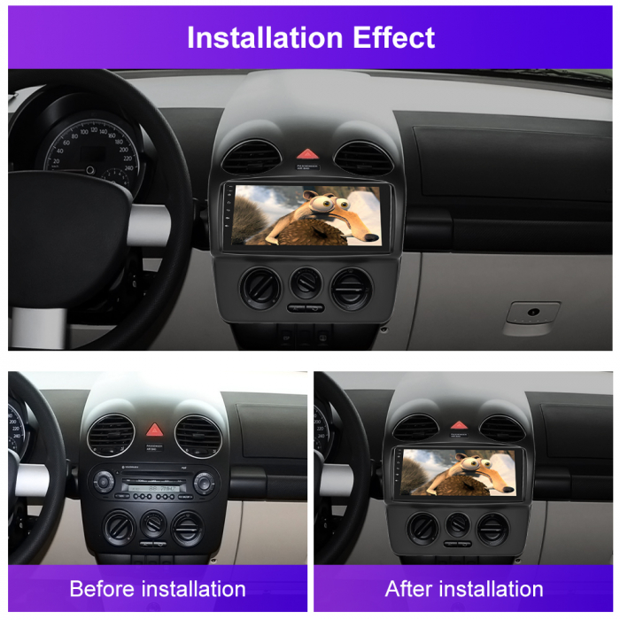 Navigatie Volkswagen New Beetle (2004-2010), Android 12, 2GB RAM 32GB, DSP, Carplay si Android auto, ecran 9 inch [4]