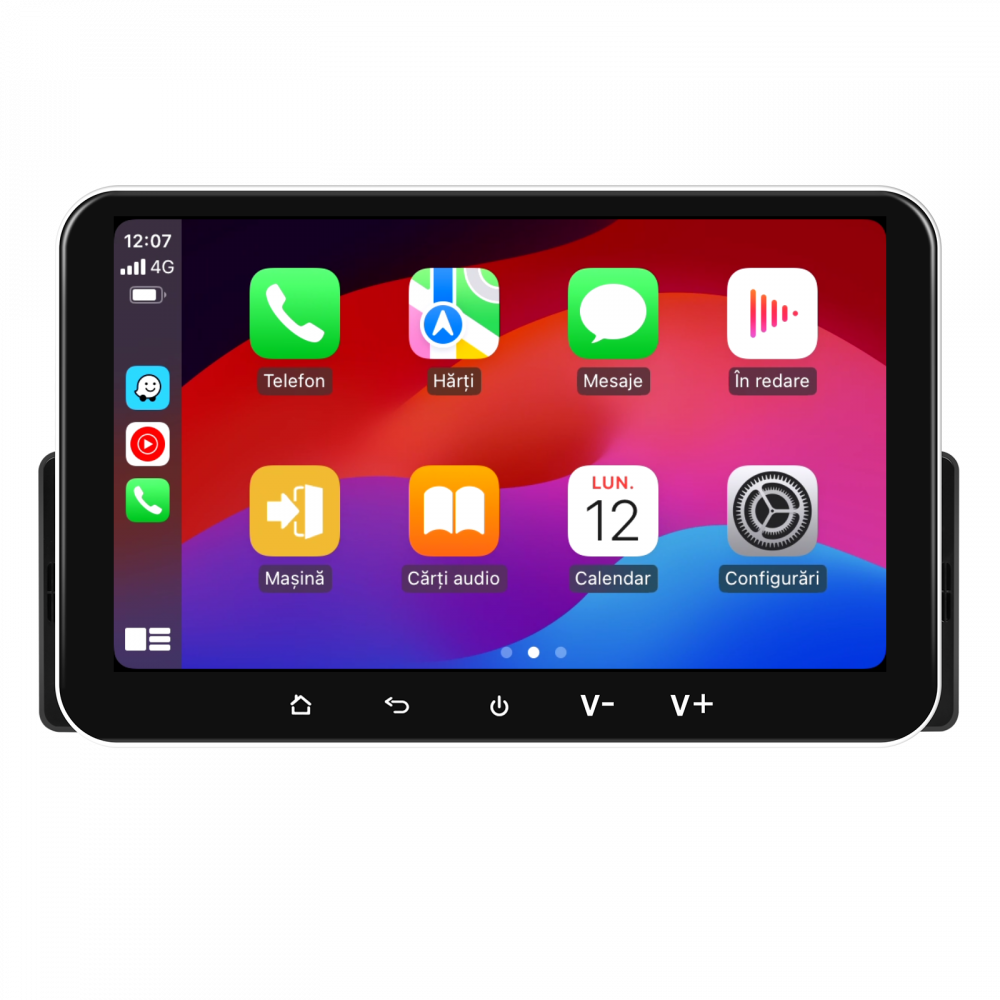 Navigatie Universala 1DIN, 2+32GB, Android 15, CarPlay si Android Auto, Topway, USB, Bluetooth ecran 7 inch negru [2]