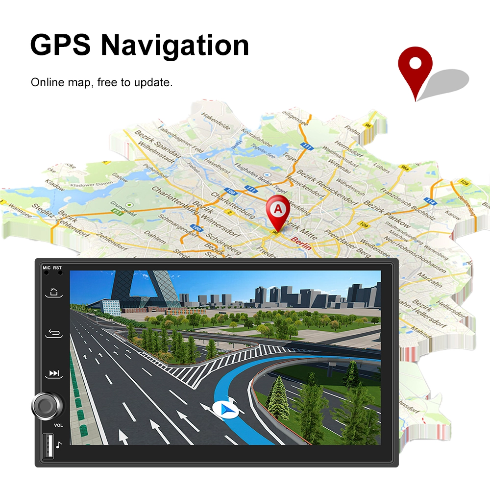 Navigatie Universala 2DIN, 2GB RAM, CarPlay si Android Auto wifi, USB Frontal, DSP, ecran de 7 inch [8]
