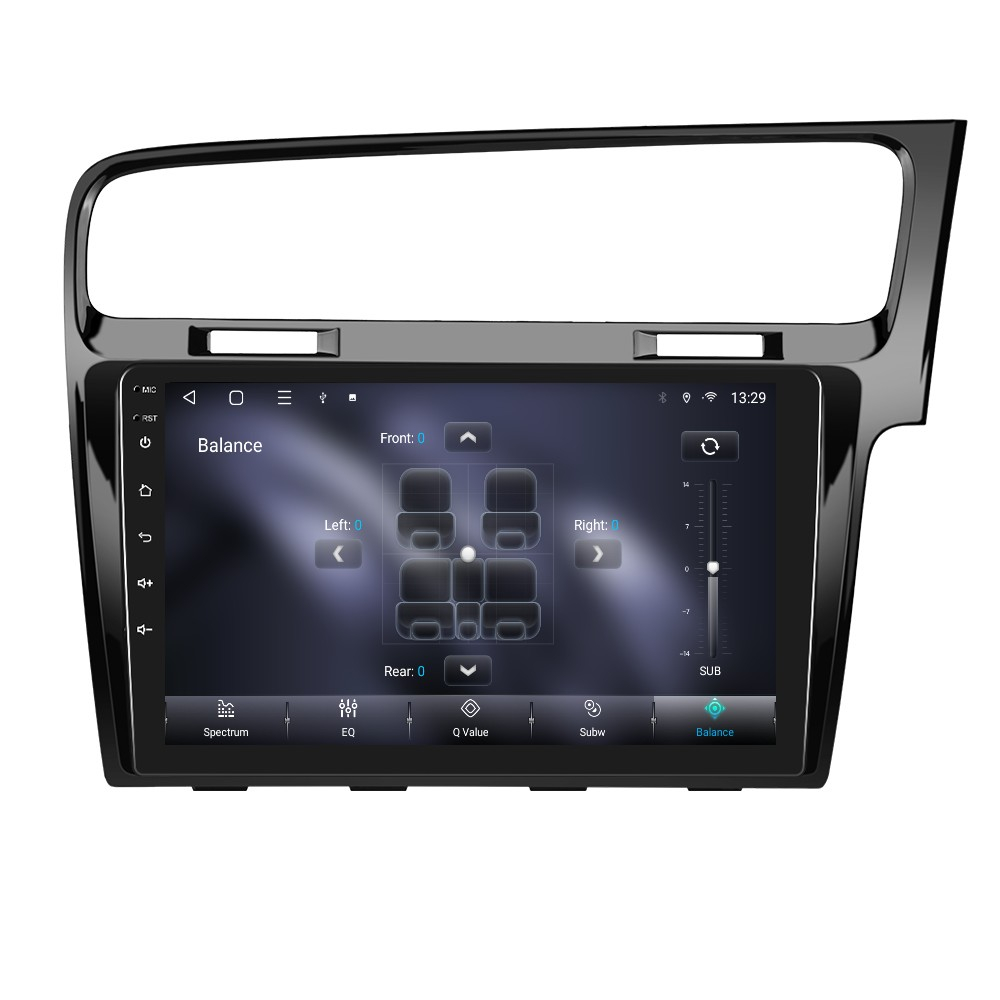 Navigatie Volkswagen Golf 7 (2012-2020) Android 12, 4GB RAM 64GB ROM, DSP, SIM 4G, CarPlay si Android Auto Wi-fi, Youtube, Waze, ecran HD 10.1 Inch - NEGRU [6]