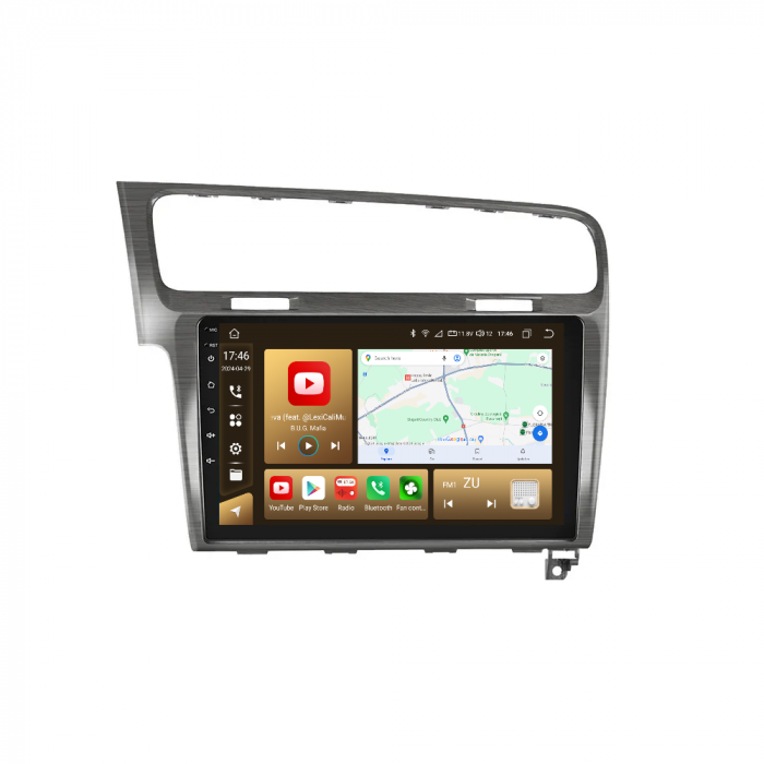 Navigatie Volkswagen GOLF 7 (2012-2020) Android 12, 8GB RAM 128GB, SLOT SIM 4G, DSP, CarPlay si Android Auto Wi-fi, Youtube, Waze, ecran HD 10.1 Inch [3]