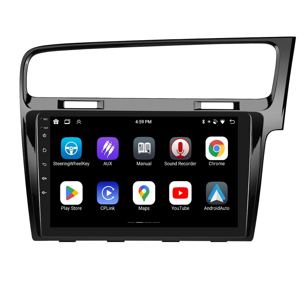 Navigatie Volkswagen Golf 7 (2012-2020) Android 12, 4GB RAM 64GB ROM, DSP, CarPlay si Android Auto Wi-fi, Youtube, Waze, ecran HD 10.1 Inch - NEGRU [3]