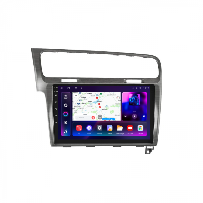 Navigatie Volkswagen Golf 7 (2012-2020) Android 12, 4GB RAM 64GB ROM, DSP, SIM4G, CarPlay si Android Auto Wi-fi, Youtube, Waze, ecran HD 10.1 Inch [4]