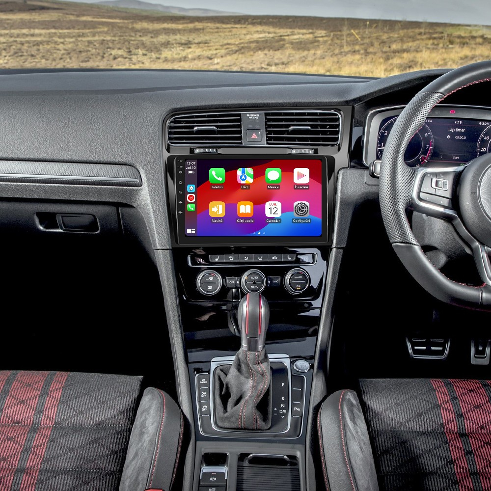 Navigatie Volkswagen GOLF 7 (2012-2020) Android 12, 8GB RAM 128GB, SLOT SIM 4G, DSP, CarPlay si Android Auto Wi-fi, Youtube, Waze, ecran HD 10.1 Inch - NEGRU [2]