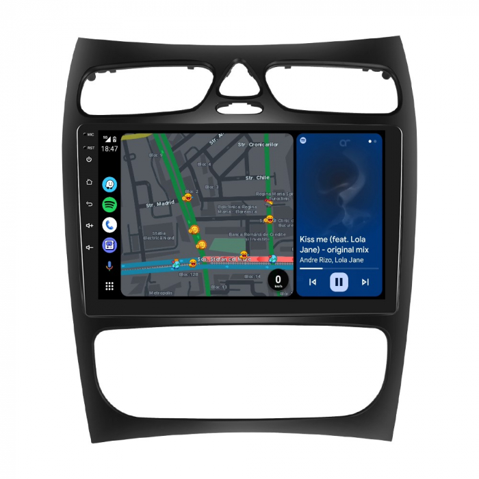 Navigatie Mercedes Benz CLK W209 (2000-2005), Android 12, 8GB RAM 128GB, SLOT SIM 4G, DSP, Carplay si Android auto, ecran 9 inch [4]