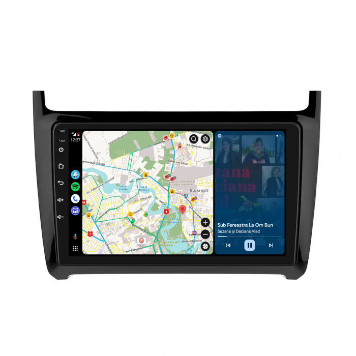 Navigatie Volkswagen POLO (2011-2016), Android 12, 4GB RAM 64GB ROM, SLOT SIM 4G, DSP, CarPlay si Android Auto, ecran 9 Inch [5]