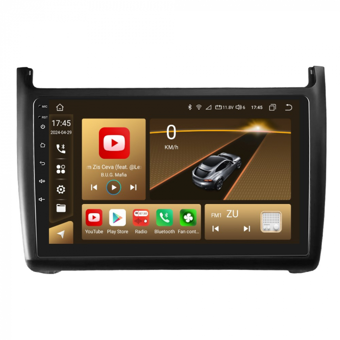 Navigatie Volkswagen POLO (2011-2016), Android 8GB RAM 128GB ROM, SIM 4G, DSP, CarPlay wireless si Android Auto, ecran HD 9 Inch [7]
