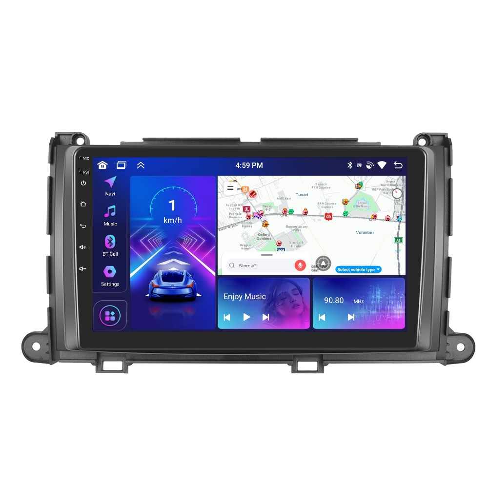 Navigatie Toyota Sienna (2011-2013) cu Android, 4GB RAM 64GB ROM, DSP, ecran 9 Inch, Carplay si Android Auto [1]