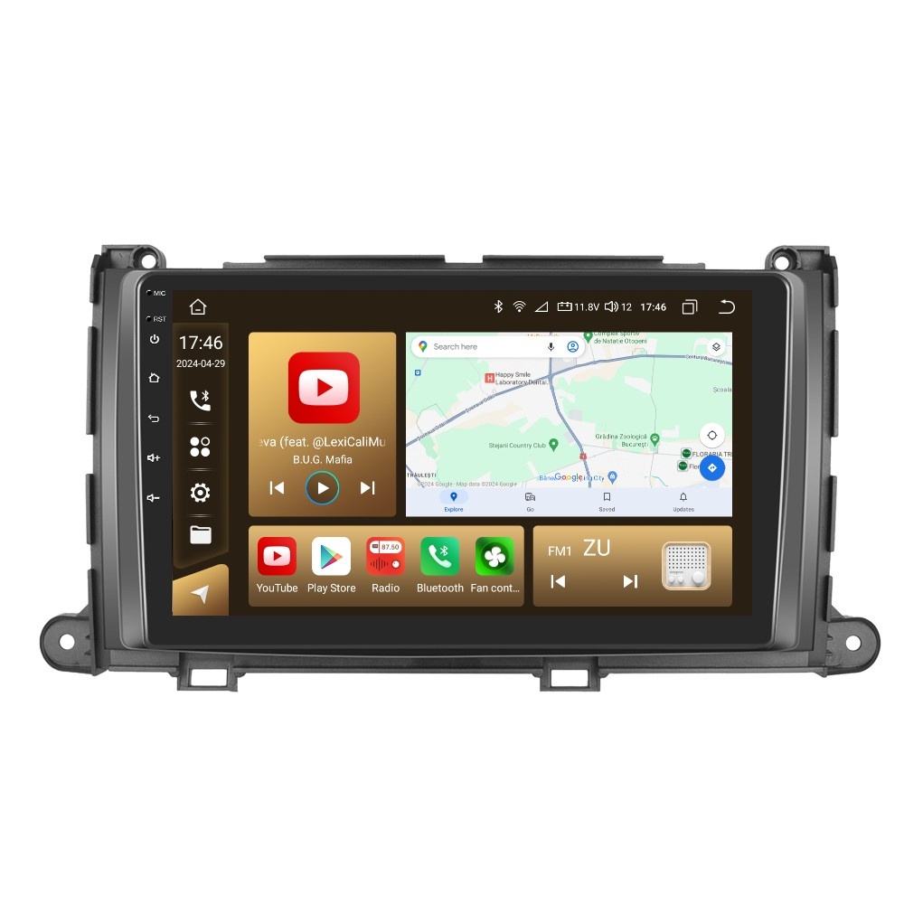 Navigatie Toyota Sienna (2011-2013) cu Android, 8GB RAM 128GB ROM, cu SLOT SIM 4G, DSP, ecran 9 Inch, Carplay si Android Auto [1]