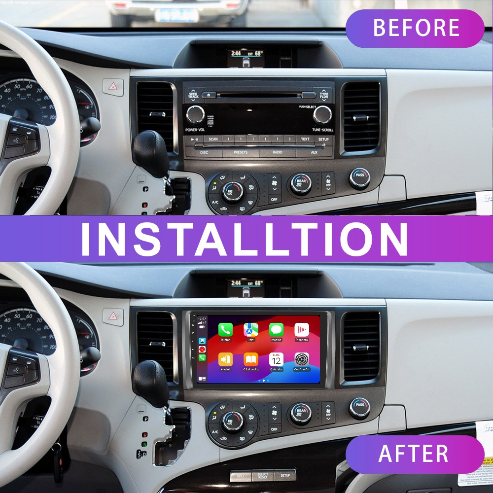 Navigatie Toyota Sienna (2011-2013) cu Android, 8GB RAM 128GB ROM, cu SLOT SIM 4G, DSP, ecran 9 Inch, Carplay si Android Auto [8]