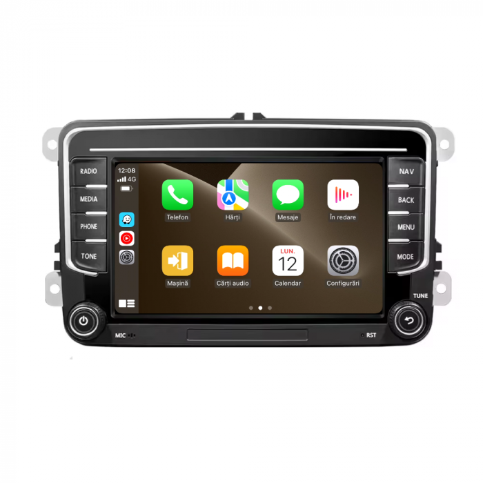Navigatie VW,Skoda,Seat cu Android 4+64GB, CarPlay si Android Auto, SLOT SIM 4G, dedicata Golf 5, Golf 6, Jetta, Passat B6, CC, B7, Polo, Tiguan, Touran, Skoda, Seat ecran 7 inch [7]