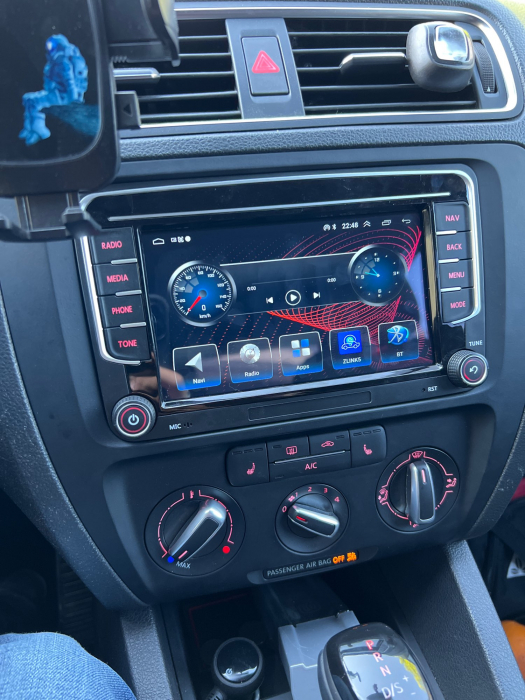 Navigatie Android 11, Carplay, 2GB RAM 32GB ROM, Ecran de 7 Inch, dedicata Golf 5, Golf 6, Jetta, Passat B6, CC, B7, Polo, Tiguan, Touran, Skoda, Seat [20]