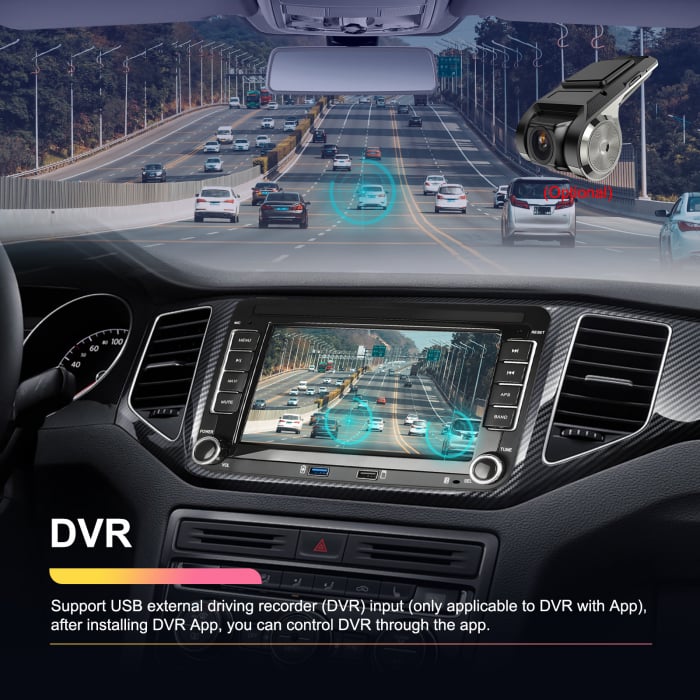 Navigatie Volkswagen|Skoda|Seat cu Android 10, Ecran de 7 Inch, 7 culori, 2x USB Frontal, dedicata Golf 5, Golf 6, Jetta, Passat B6, CC, B7, Polo, Tiguan, Touran, Skoda, Seat [6]