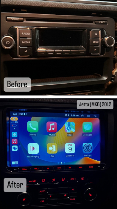 Navigatie Volkswagen, Skoda, Seat cu Android 12, 2GB RAM 32 GB ROM, CarPlay si Android Auto, Ecran de 9 Inch, dedicata Golf 5, Golf 6, Jetta, Passat B6, CC, B7, Polo, Tiguan, Touran, Skoda, Seat [13]