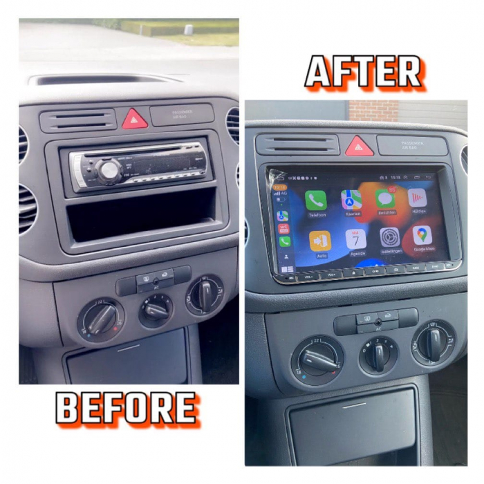 Navigatie Volkswagen|Skoda|Seat cu Android 13, 2GB RAM 64GB ROM, CarPlay si Android Auto, Ecran de 9 Inch, dedicata Golf 5, Golf 6, Jetta, Passat B6, CC, B7, Polo, Tiguan, Touran, Skoda, Seat [10]