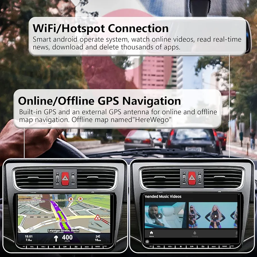 Navigatie Volkswagen, Skoda, Seat cu Android 12, 2GB RAM 32 GB ROM, CarPlay si Android Auto, Ecran de 9 Inch, dedicata Golf 5, Golf 6, Jetta, Passat B6, CC, B7, Polo, Tiguan, Touran, Skoda, Seat [8]