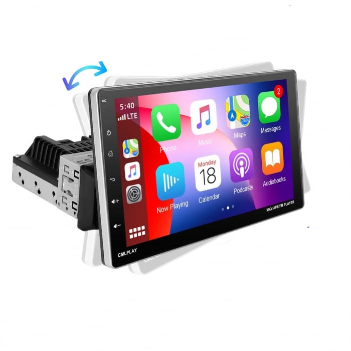 Navigatie Universala 1DIN, Android 12, 2GB 64GB, ecran rotativ 180°, Carplay si Android Auto Wi-fi, ecran 10.1 inch [2]
