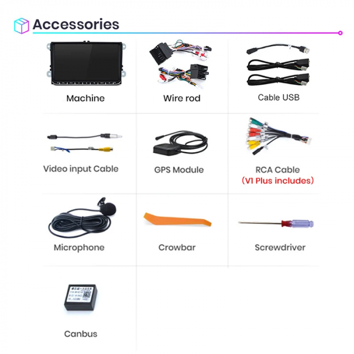Navigatie Volkswagen|Skoda|Seat cu Android 12, DSP, CarPlay si Android Auto, 2GB RAM 32GB ROM, Ecran de 9 Inch, dedicata Golf 5, Golf 6, Jetta, Passat B6, CC, B7, Polo, Tiguan, Touran, Skoda, Seat [12]