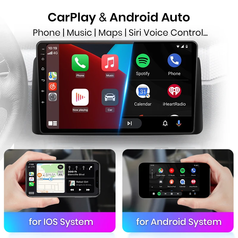 Navigatie Volkswagen|Skoda|Seat cu Android 12, DSP, CarPlay si Android Auto, 2GB RAM 32GB ROM, Ecran de 9 Inch, dedicata Golf 5, Golf 6, Jetta, Passat B6, CC, B7, Polo, Tiguan, Touran, Skoda, Seat [4]