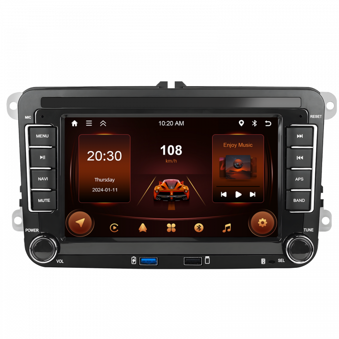 Navigatie Volkswagen|Skoda|Seat cu Android 13, 2+64 GB, RDS, CarPlay si Android Auto, dedicata Golf 5, Golf 6, Jetta, Passat B6, CC, B7, Polo, Tiguan, Touran, Skoda, Seat ecran 7 inch [5]