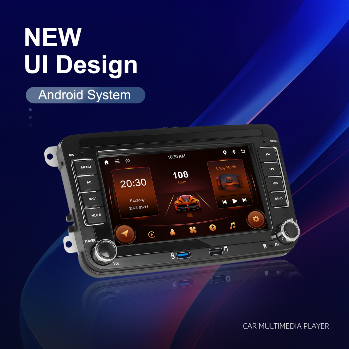 Navigatie Volkswagen|Skoda|Seat cu Android 13, 2+64 GB, RDS, CarPlay si Android Auto, dedicata Golf 5, Golf 6, Jetta, Passat B6, CC, B7, Polo, Tiguan, Touran, Skoda, Seat ecran 7 inch [7]