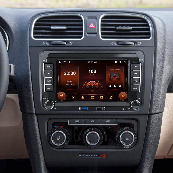 Navigatie Volkswagen|Skoda|Seat cu Android 13, 2+64 GB, RDS, CarPlay si Android Auto, dedicata Golf 5, Golf 6, Jetta, Passat B6, CC, B7, Polo, Tiguan, Touran, Skoda, Seat ecran 7 inch [4]