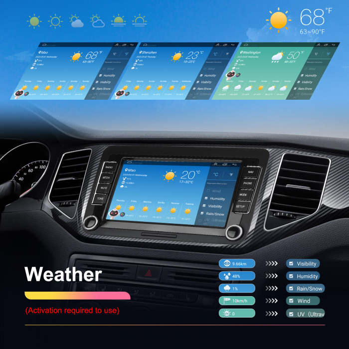 Navigatie Volkswagen|Skoda|Seat cu Android 13,2GB ROM 64GB, RDS, CarPlay si Android Auto, dedicata Golf 5, Golf 6, Jetta, Passat B6, CC, B7, Polo, Tiguan, Touran, Skoda, Seat ecran 7 inch [25]
