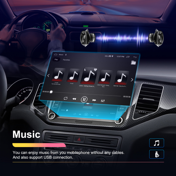 Navigatie Volkswagen|Skoda|Seat cu Android 13,2GB ROM 64GB, RDS, CarPlay si Android Auto, dedicata Golf 5, Golf 6, Jetta, Passat B6, CC, B7, Polo, Tiguan, Touran, Skoda, Seat ecran 7 inch [23]