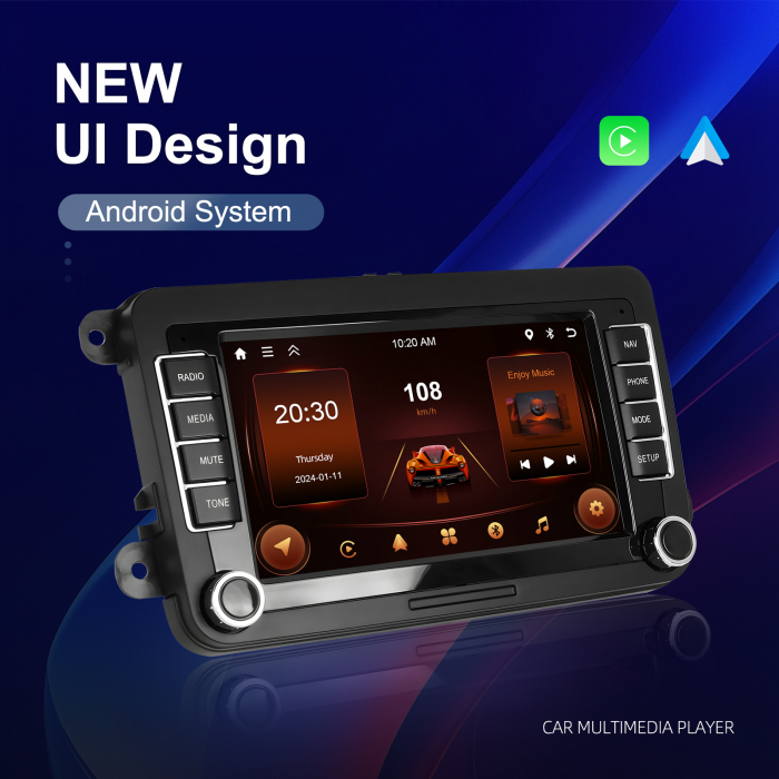 Navigatie Volkswagen|Skoda|Seat cu Android 13,2GB ROM 64GB, RDS, CarPlay si Android Auto, dedicata Golf 5, Golf 6, Jetta, Passat B6, CC, B7, Polo, Tiguan, Touran, Skoda, Seat ecran 7 inch [24]