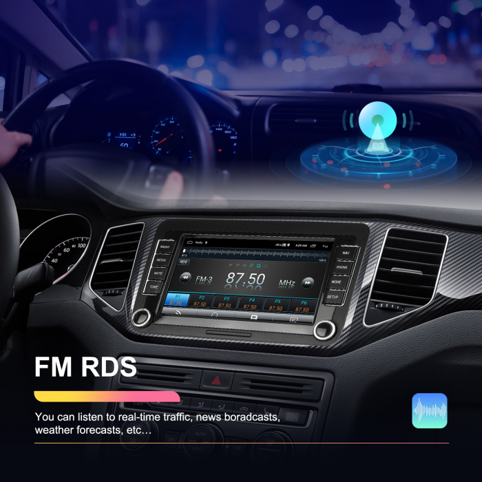 Navigatie Volkswagen|Skoda|Seat cu Android 13,2GB ROM 64GB, RDS, CarPlay si Android Auto, dedicata Golf 5, Golf 6, Jetta, Passat B6, CC, B7, Polo, Tiguan, Touran, Skoda, Seat ecran 7 inch [14]