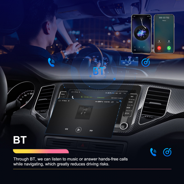 Navigatie Volkswagen|Skoda|Seat cu Android 13,2GB ROM 64GB, RDS, CarPlay si Android Auto, dedicata Golf 5, Golf 6, Jetta, Passat B6, CC, B7, Polo, Tiguan, Touran, Skoda, Seat ecran 7 inch [21]