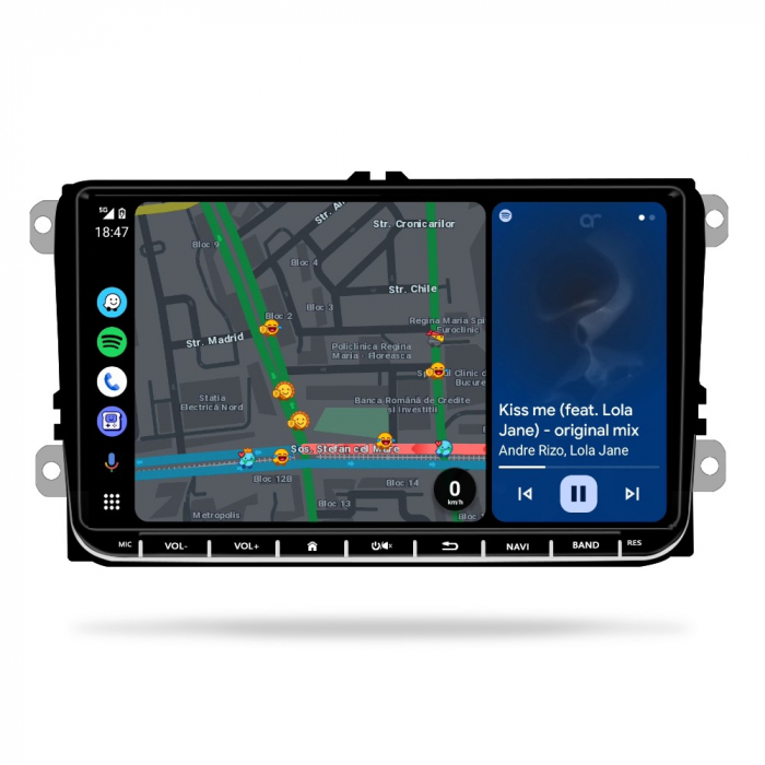 Navigatie Volkswagen|Skoda|Seat cu Android, Ecran de 9 Inch, dedicata Golf 5, Golf 6, Jetta, Passat B6, CC, B7, Polo, Tiguan, Touran, Skoda, Seat [8]