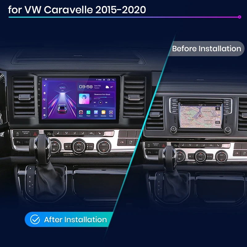 Navigatie Volkswagen Transporter-Caravelle-Multivan T6 (2015-2020), Android 12, 2GB RAM 32GB, DSP, Carplay si Android auto, ecran 9 inch [3]