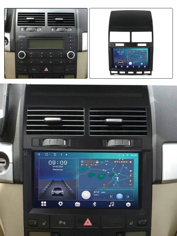 Navigatie Volkswagen Touareg (2002-2010) cu Android 12, 8GB RAM 128GB ROM, SIM 4G, DSP, Carplay si Android Auto, ecran 9 inch [3]