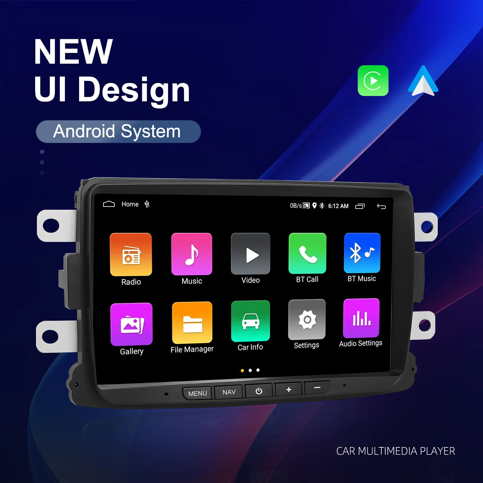 Navigatie Dacia Logan, Duster, Sandero (2012-2020) cu Android 13 ,2GB ROM 64GB, RDS, CarPlay si Android Auto, ecran 7 inch [9]