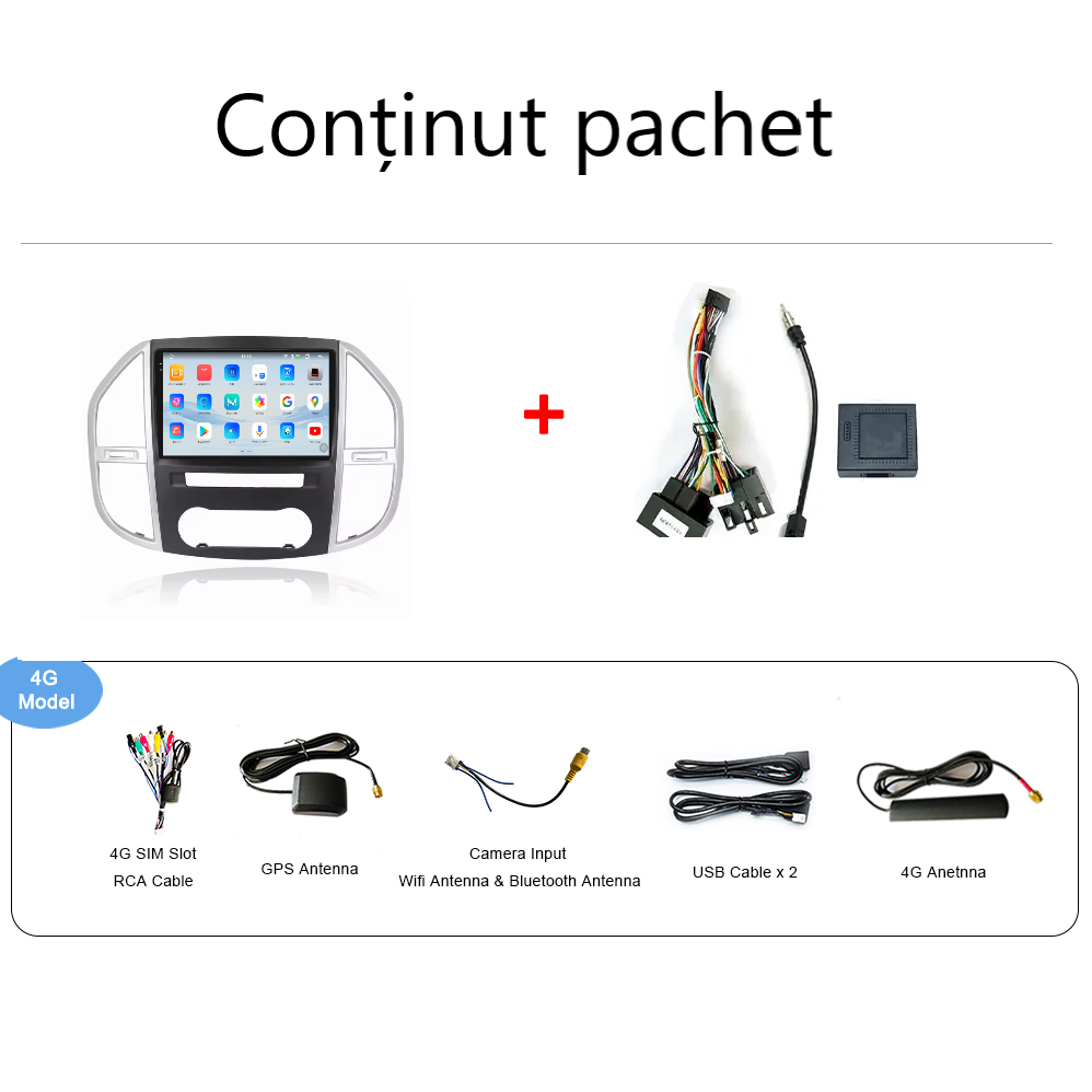 Navigatie Mercedes-Benz Vito W447 (2014-2021) Android 14, 12GB RAM, 256GB ROM, Ecran 10.33 inch 2K QLED [5]