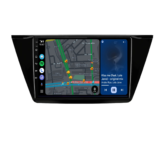 Navigatie Touran (2016-2020), Android 12 8GB RAM 128GB ROM, SIM 4G, DSP CarPlay si Android Auto Wi-fi, Youtube, Waze, ecran 10.1 inch [3]