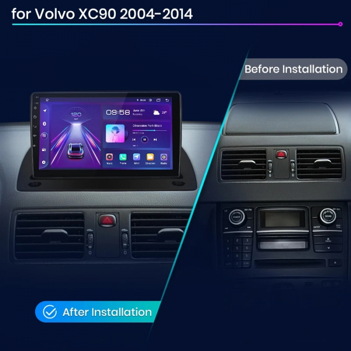 Navigatie Volvo XC 90 (2004-2014) Android 12, 4 GB 64 GB, SLOT SIM 4G, DSP Carplay si Android Auto, Ecran 9 inch [3]