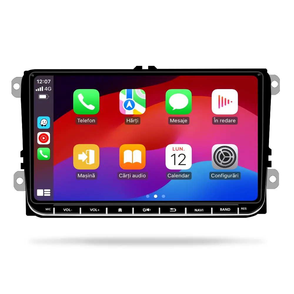 Navigatie VW,Skoda,Seat cu Android 13, CarPlay si Android Auto, dedicata Golf 5, Golf 6, Jetta, Passat B6, CC, B7, Polo, Tiguan, Touran, Skoda, Seat ecran 9 inch [5]