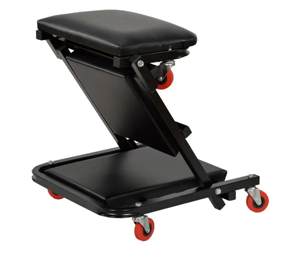 Pat Mobil 2 in 1,scaun pentru Service Auto– Reglabil, 150 kg, cu Roți Pivotante [5]