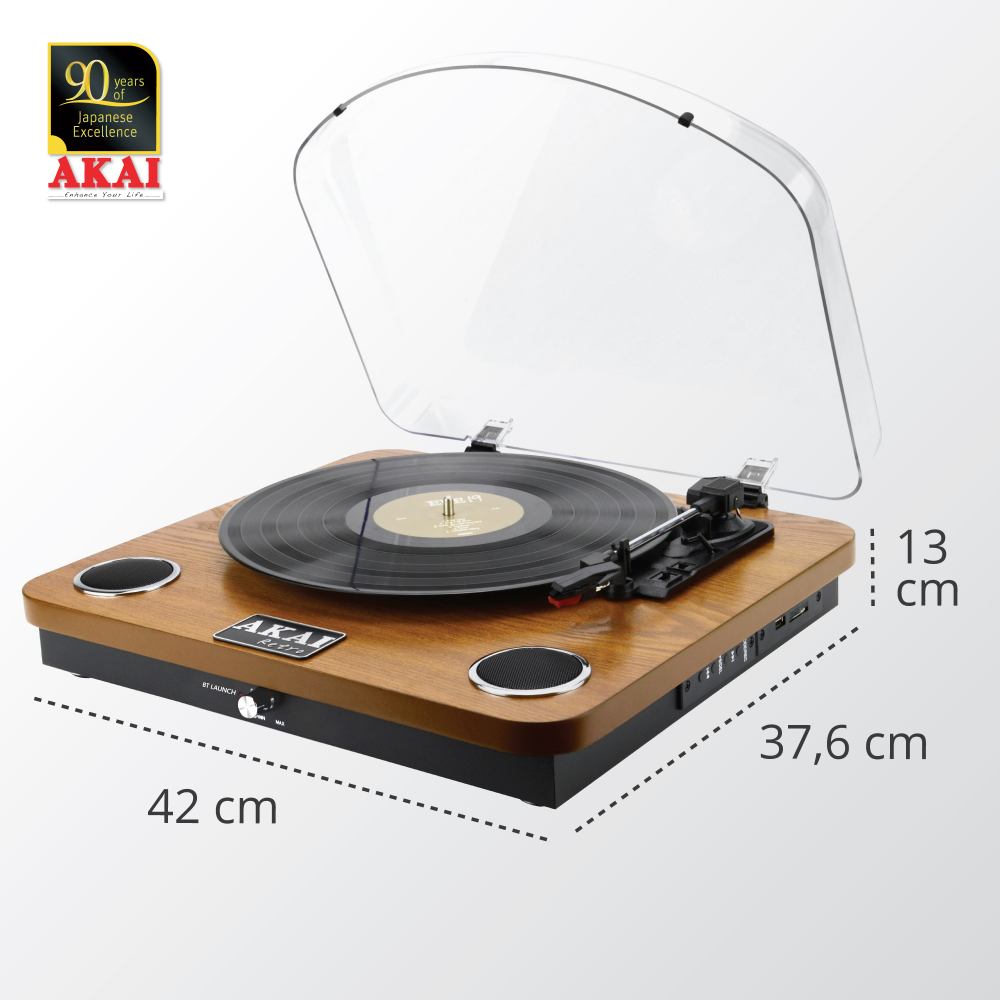 Pick-up Stereo cu Difuzoare Incorporate, Bluetooth, USB/SD și Redare la 3 Viteze [3]